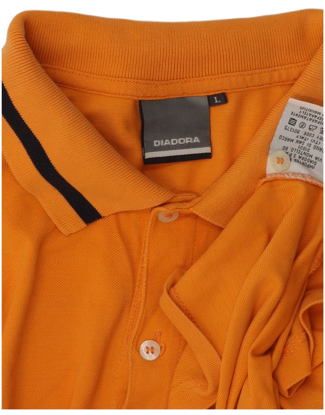 DIADORA Herren-Poloshirt, große Baumwolle, Orange