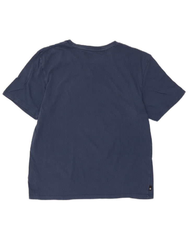 Timberland Herren-T-Shirt mit normaler Passform, mittelblaue Baumwolle, mittelblau
