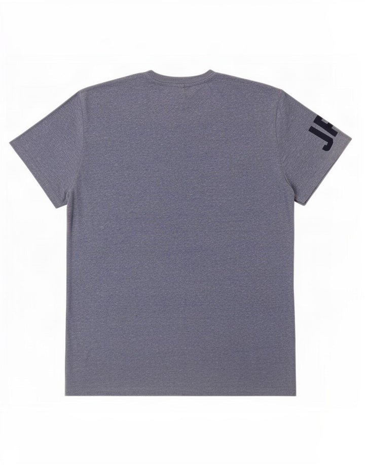 Superdry Herren Grafik-T-Shirt-Oberteil, großes, blau meliertes Polyester