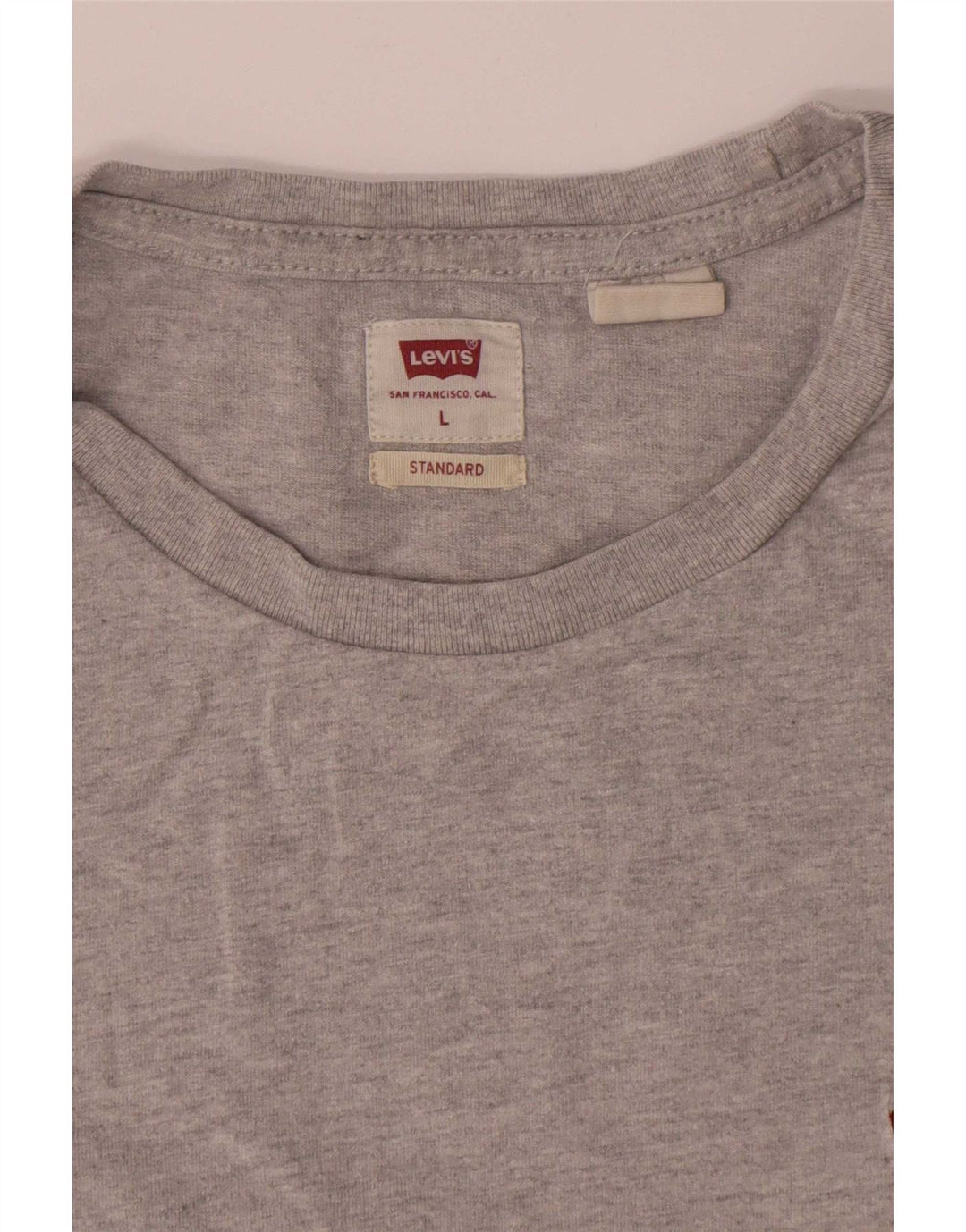 Levi's Herren Standard T-Shirt Top Large Grau Baumwolle