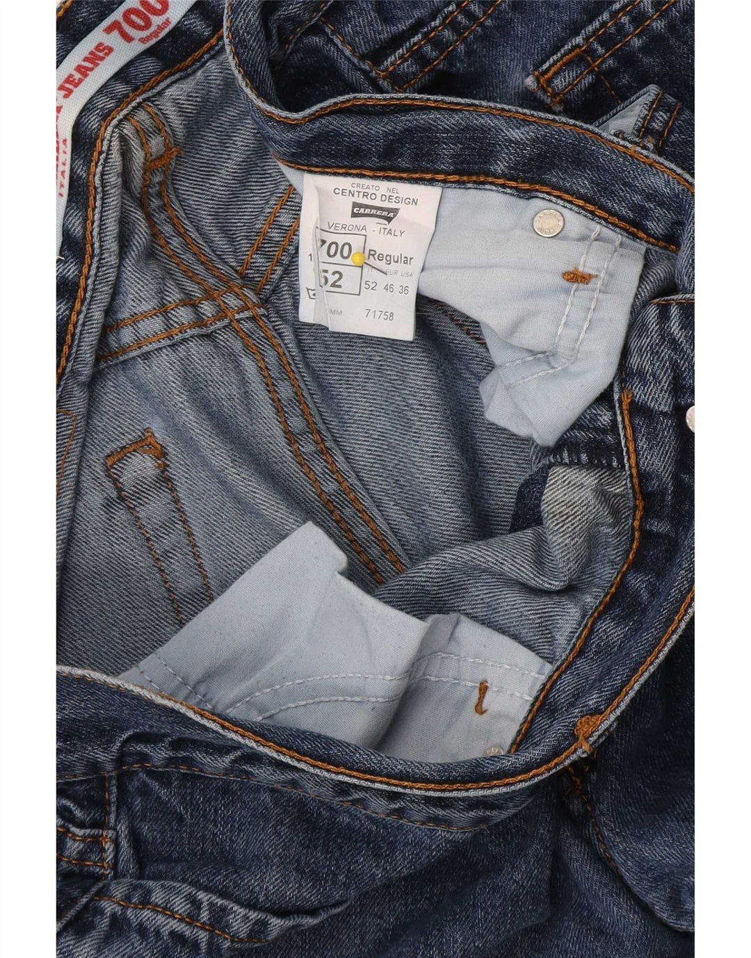 Carrera Herren 700 Regular Straight Jeans W36 L30 Blaue Baumwolle