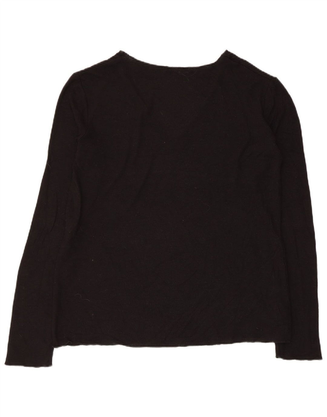 ZARA Damen-Pullover mit V-Ausschnitt, Gr. 42, Größe L, schwarze Viskose