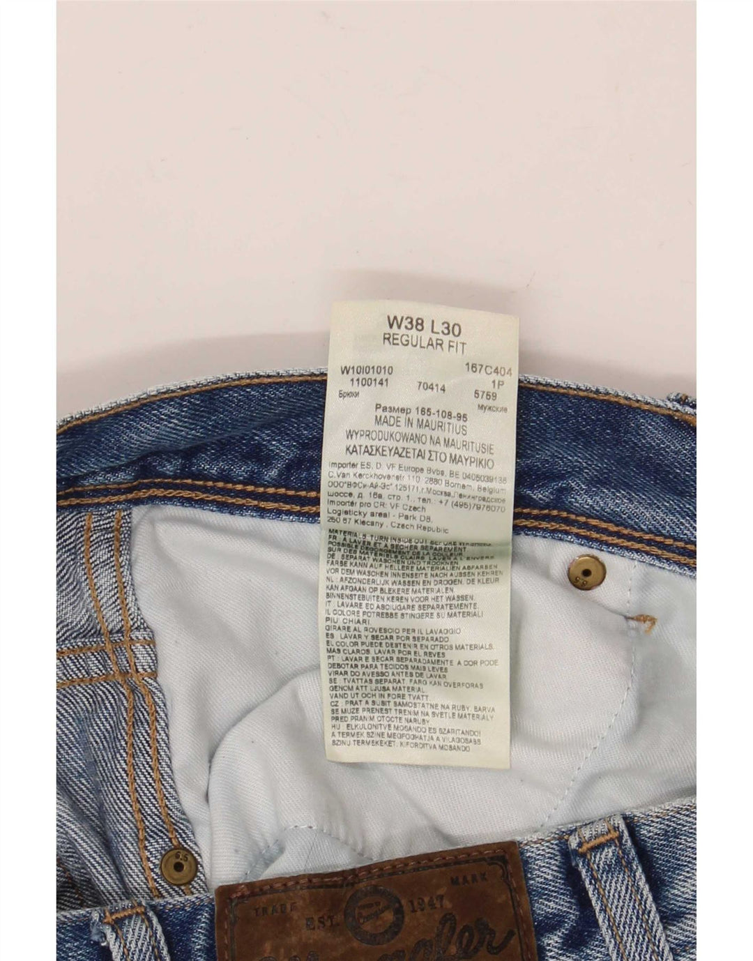 Wrangler Herren-Jeans mit normaler Passform, gerade Passform, W38, L30, Blau, Baumwolle