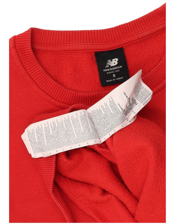 New Balance Herren-Sweatshirt-Pullover, klein, rote Baumwolle