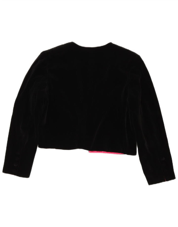 Luisa Spagnoli Offene Bolero-Jacke für Damen, IT 44, mittelschwarz, Baumwolle