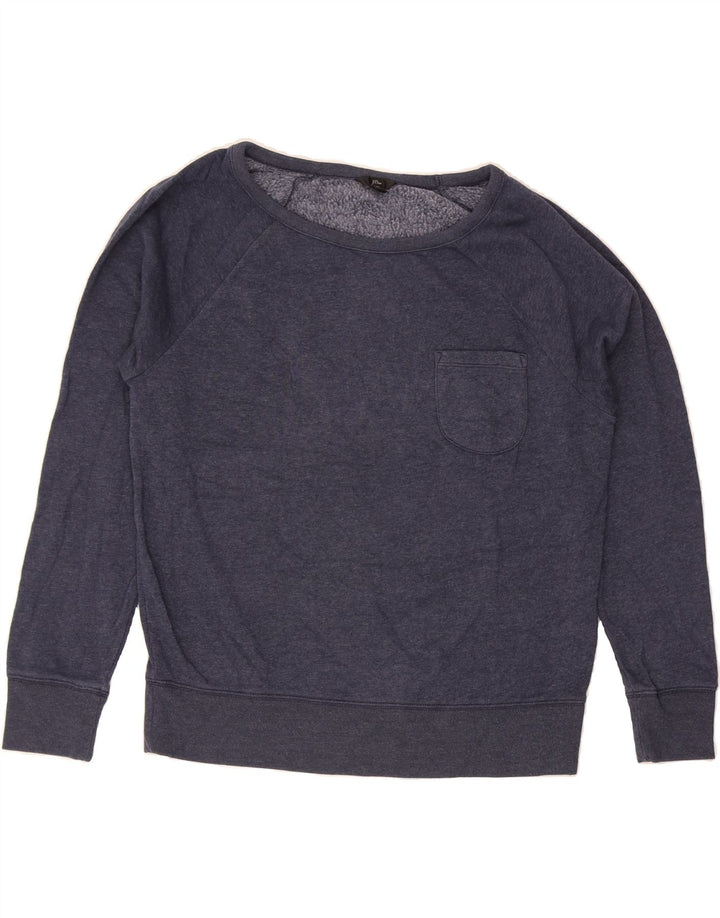 J. CREW Womens Sweatshirt Jumper UK 14 Medium Navy Blue Cotton Vintage J. Crew and Second-Hand J. Crew from Messina Hembry 