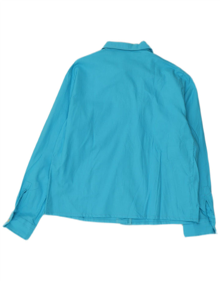 Vintage Damen Hemd IT 46 Groß Blau