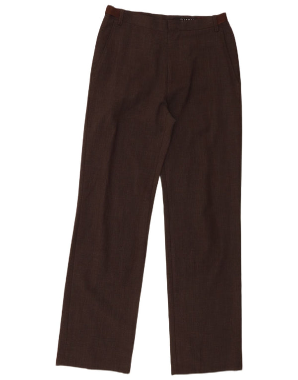 Richmond Gerade Anzughose für Damen UK 12 Mittel W30 L32 Braune Wolle