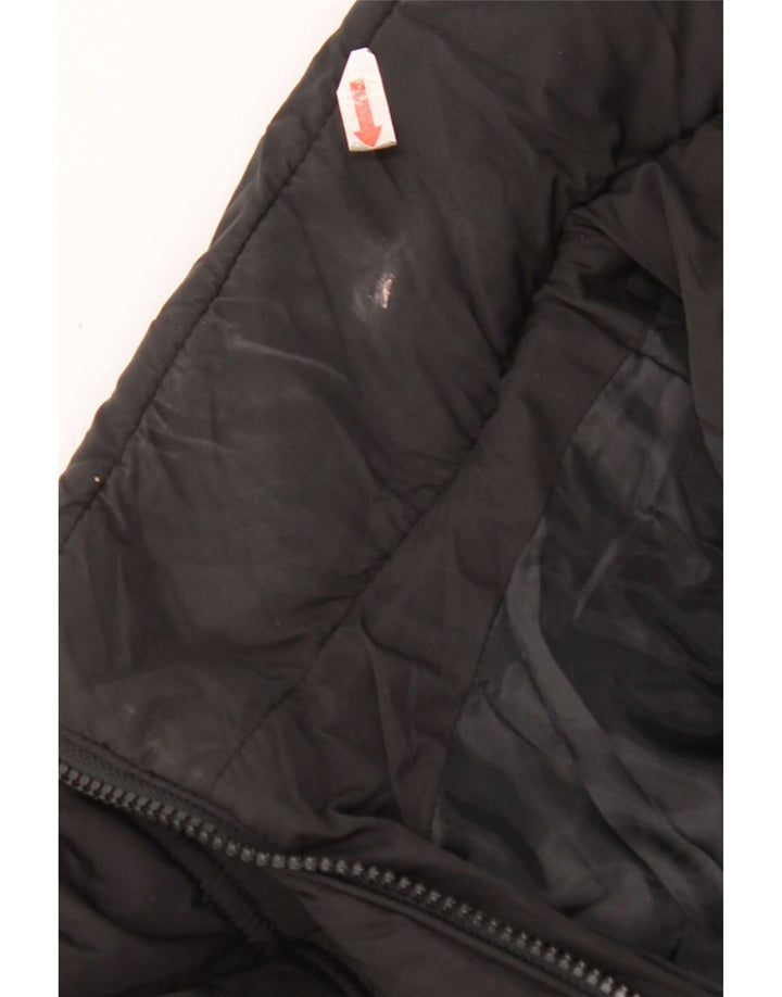Marks & Spencer Wattierte Damenjacke mit Kapuze, UK 12, Mittelschwarz, Polyester