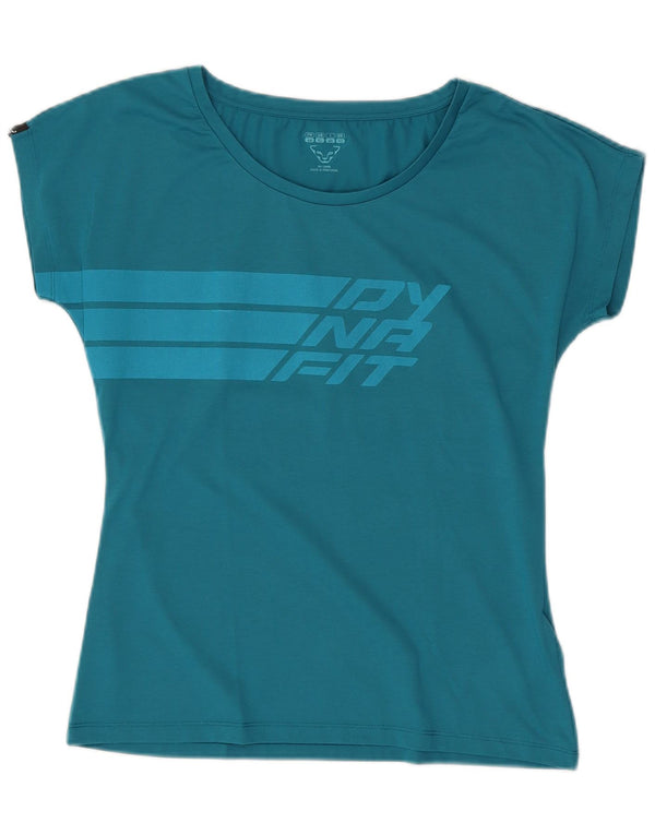Dynafit Damen Grafik T-Shirt Top UK 18 XL Blau Polyester