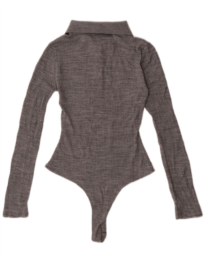 Zara Langarm-Body für Damen, Gr. 8, Grau