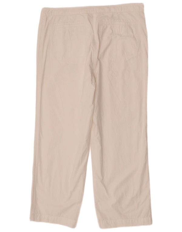 Marks & Spencer Damen Gerade Chinohose UK 14 Large W34 L26 Weiß