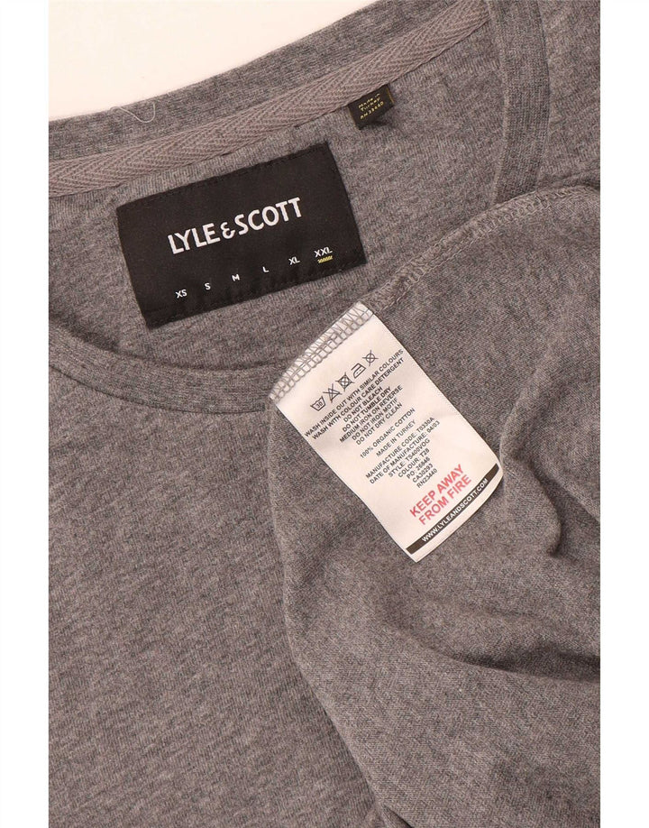 Lyle & Scott Herren T-Shirt Top 2XL Grau Baumwolle