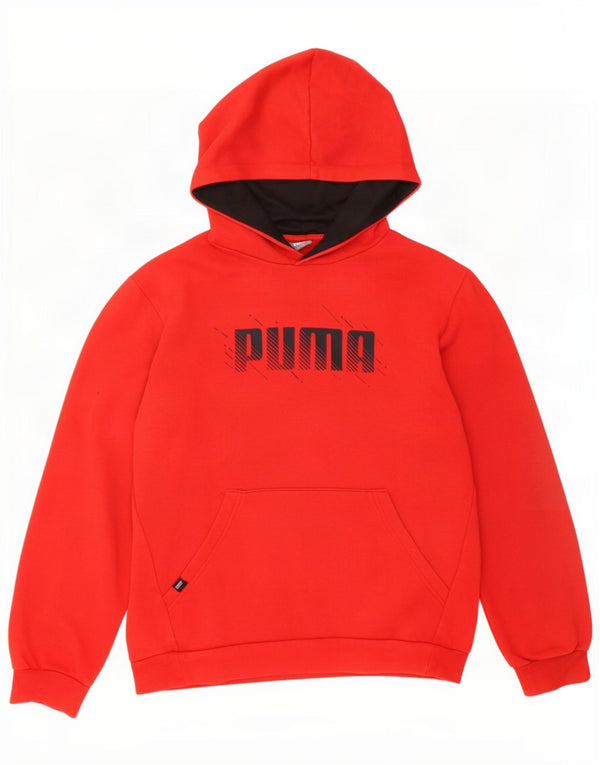 Puma Mädchen Graphic Hoodie Pullover 13–14 Jahre rote Baumwolle