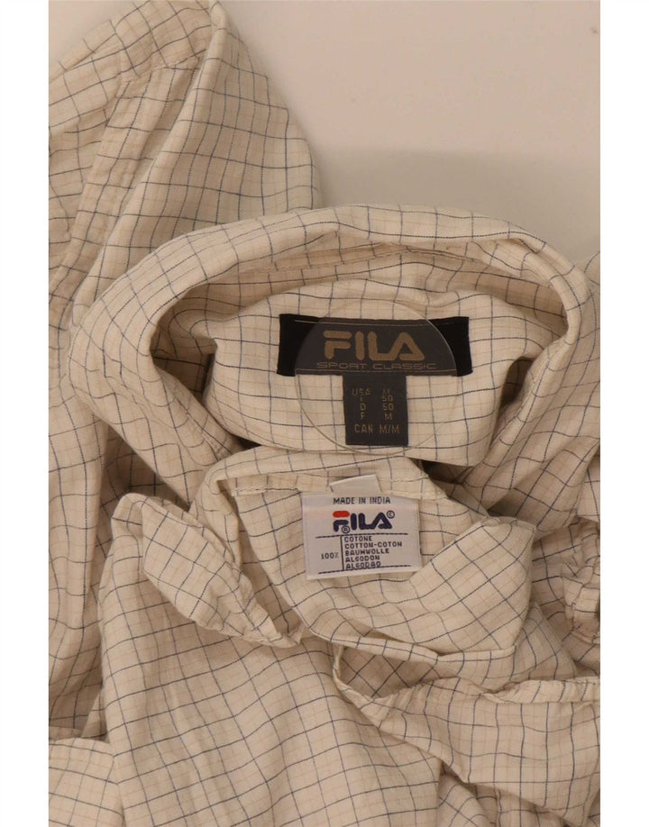 Fila Herren-Hemd, mittelbeige, kariert, Baumwolle