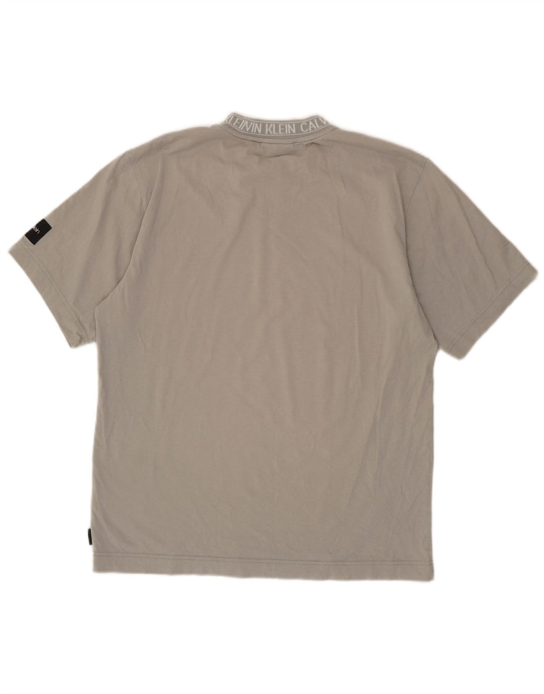 Calvin Klein Herren-T-Shirt mit Grafik, mittelgraue Baumwolle