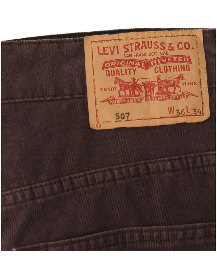 LEVI'S Herren 507 Bootcut Cordhose W36 L34 Braune Baumwolle