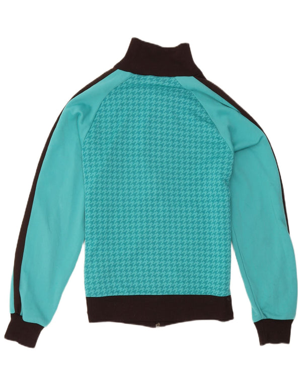 Puma Herren-Trainingsanzugoberteil mit Grafik, Mittelblaues Farbblock-Polyester