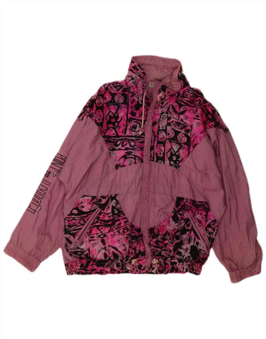 MC Kee's Damen-Trainingsanzugoberteil mit Grafik, Gr. 18, XL, rosa, geometrisch