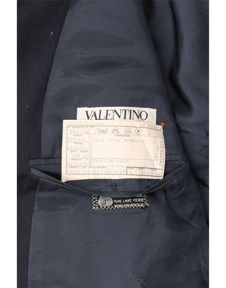 Valentino Herren 2-Knopf-Blazerjacke IT 52 XL Marineblaue Schurwolle