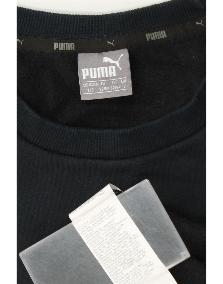 Puma Herren Grafik-Sweatshirt-Pullover, groß, marineblau, Baumwolle