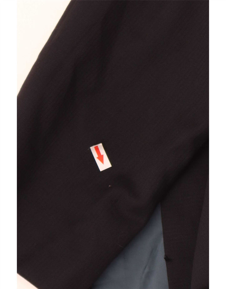 Hugo Boss Herren 2-Knopf-Blazerjacke UK 42 XL Marineblaue Nadelstreifenwolle