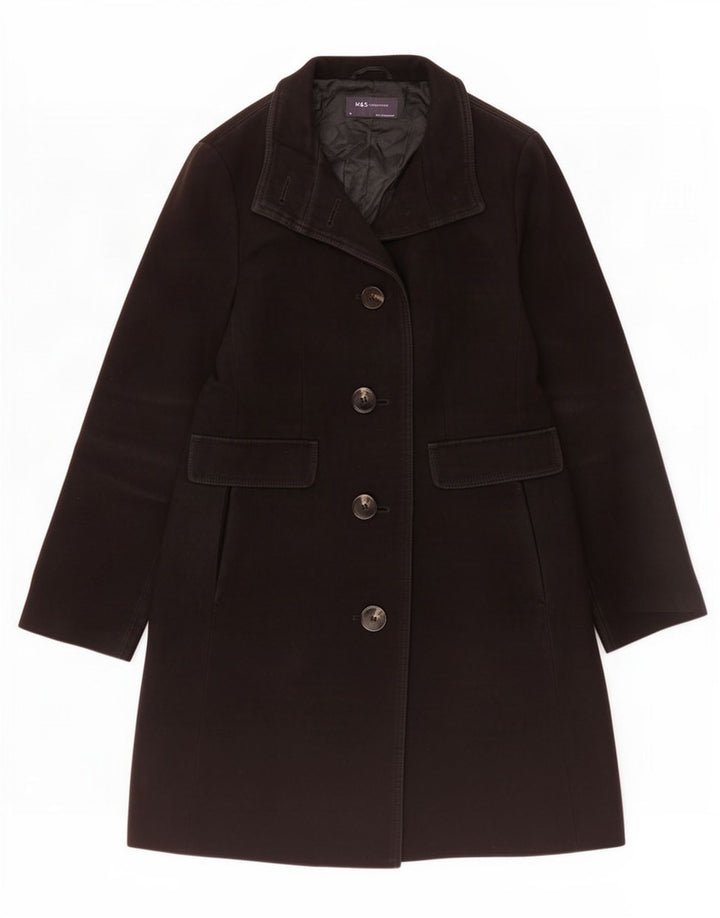 Marks & Spencer Damenmantel UK 14 Mittelschwarzes Polyester