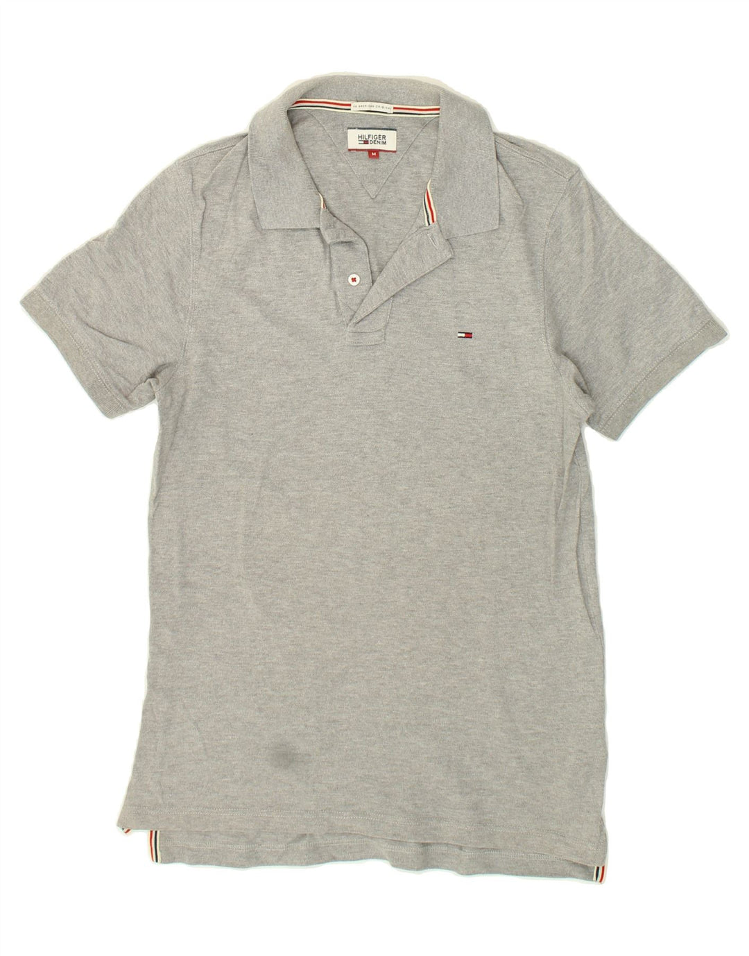 TOMMY HILFIGER Mens Polo Shirt Medium Grey Cotton | Vintage Tommy Hilfiger | Thrift | Second-Hand Tommy Hilfiger | Used Clothing | Messina Hembry 