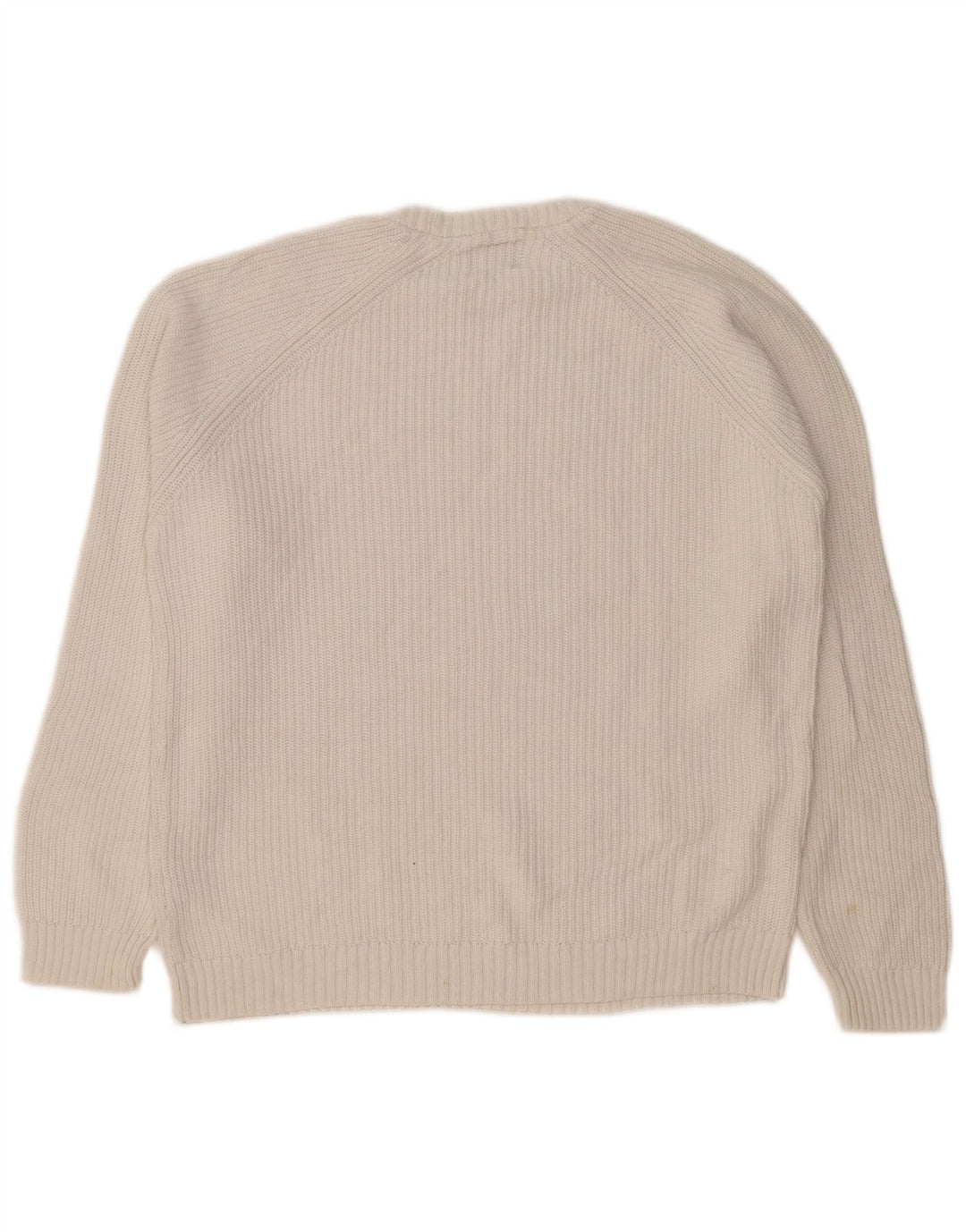 Zara Herren-Pullover mit Rundhalsausschnitt, Größe S, Weiß