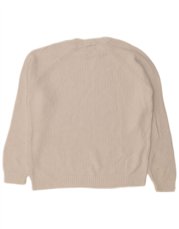 Zara Herren-Pullover mit Rundhalsausschnitt, Größe S, Weiß