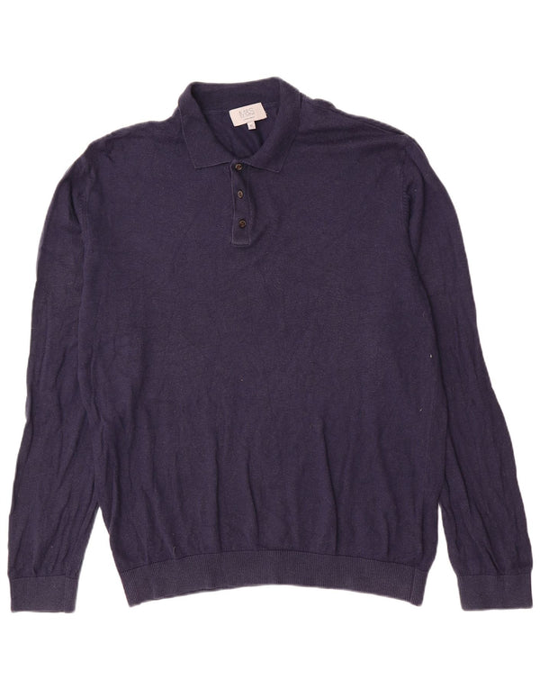 Marks & Spencer Herren-Pullover mit Rollkragen, XL, Marineblau
