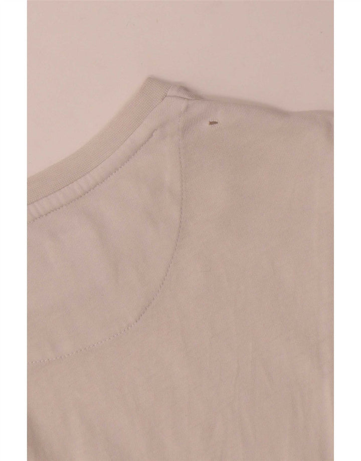 Lyle & Scott Herren T-Shirt Top Small aus weißer Baumwolle