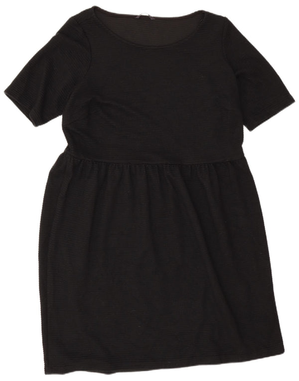 Marks & Spencer Damen Basic Kleid UK 16 Large Schwarz