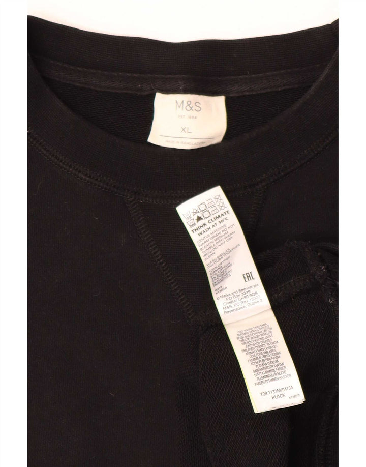 Marks & Spencer Herren Sweatshirt Pullover XL Schwarz Baumwolle