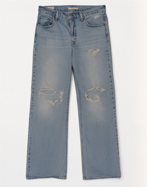 Levi's Damen Distressed Bootcut Jeans W29 L33 Blaue Baumwolle