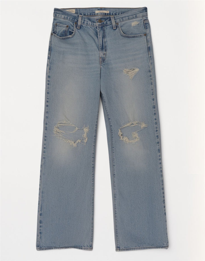 Levi's Damen Distressed Bootcut Jeans W29 L33 Blaue Baumwolle