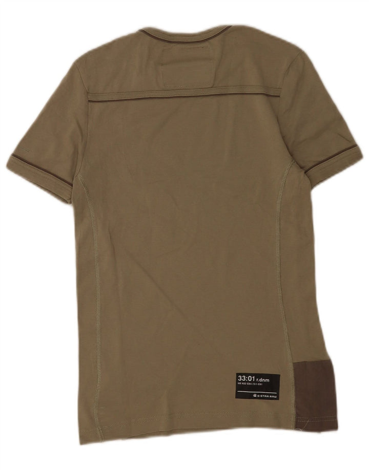G-Star Herren T-Shirt mit Grafik, Größe S, Khaki, Baumwolle