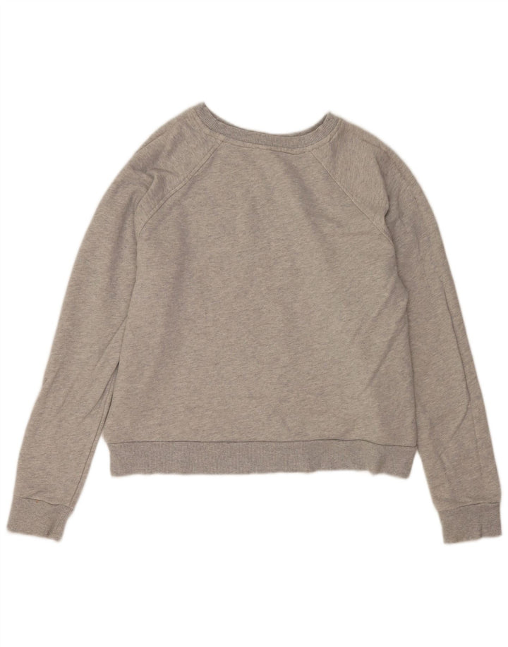 Reebok Damen Graphic Sweatshirt Pullover UK 16 Large Grau Baumwolle