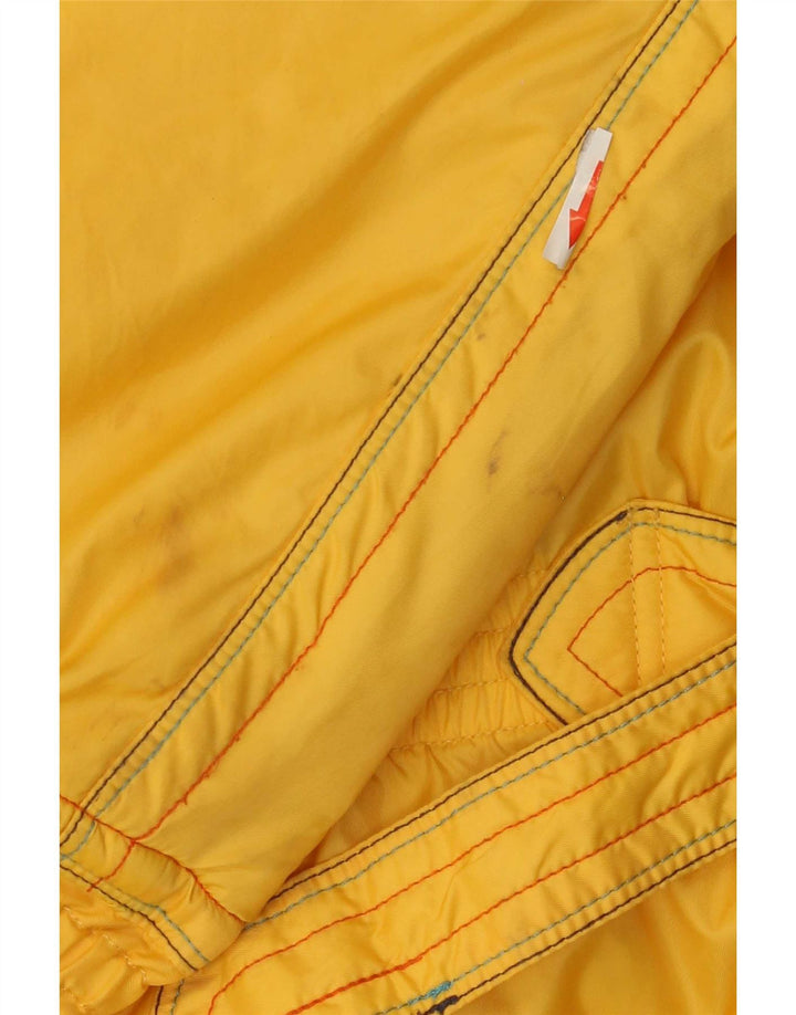 Ellesse Damen-Skijacke mit Kapuze, übergroß, UK 14, Größe L, Gelb, Farbblock