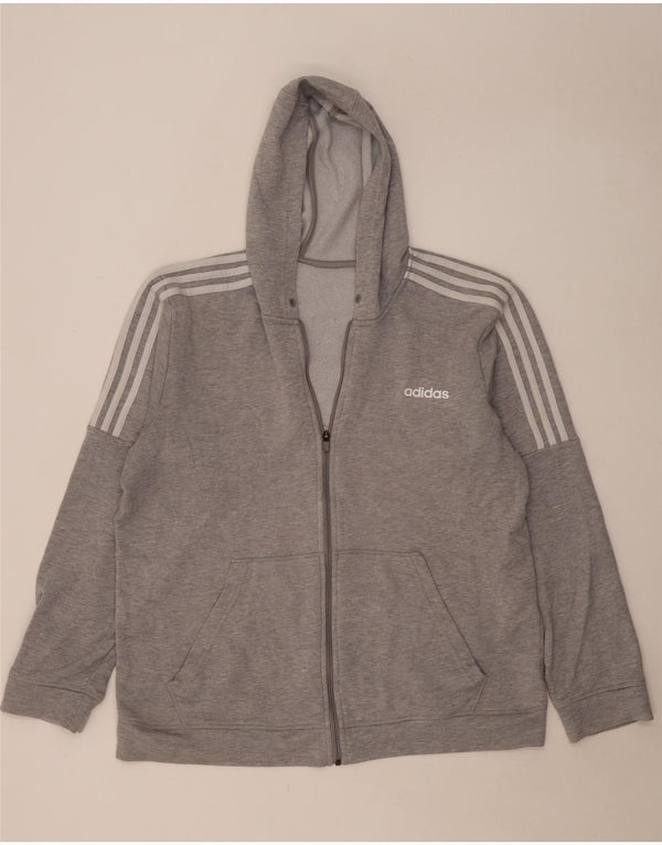 Adidas Herren Zip Hoodie Pullover XL Grau Polyester