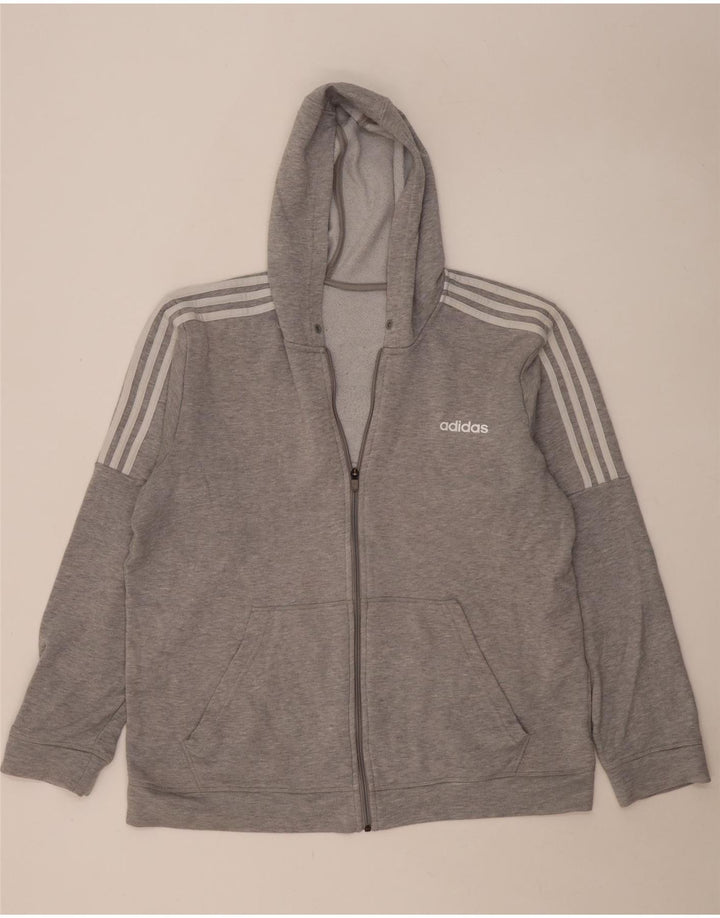 Adidas Herren Zip Hoodie Pullover XL Grau Polyester