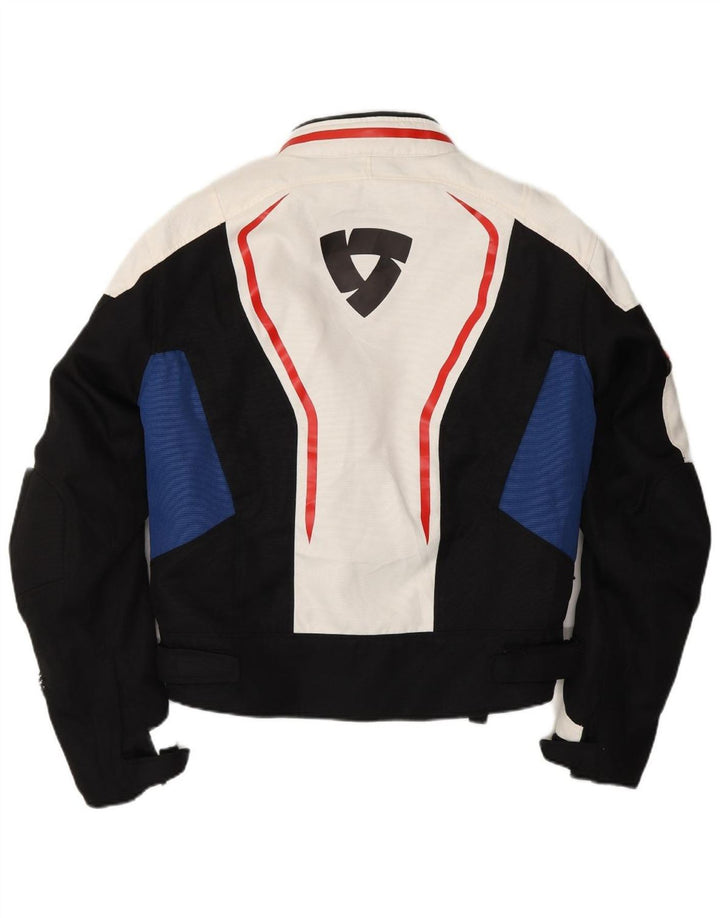 REV'IT Herren Bikerjacke UK 36 Small Off White Colourblock Motorrad