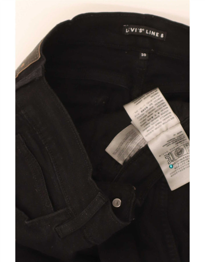Levi's Damen Skinny Jeans W30 L30 schwarze Baumwolle