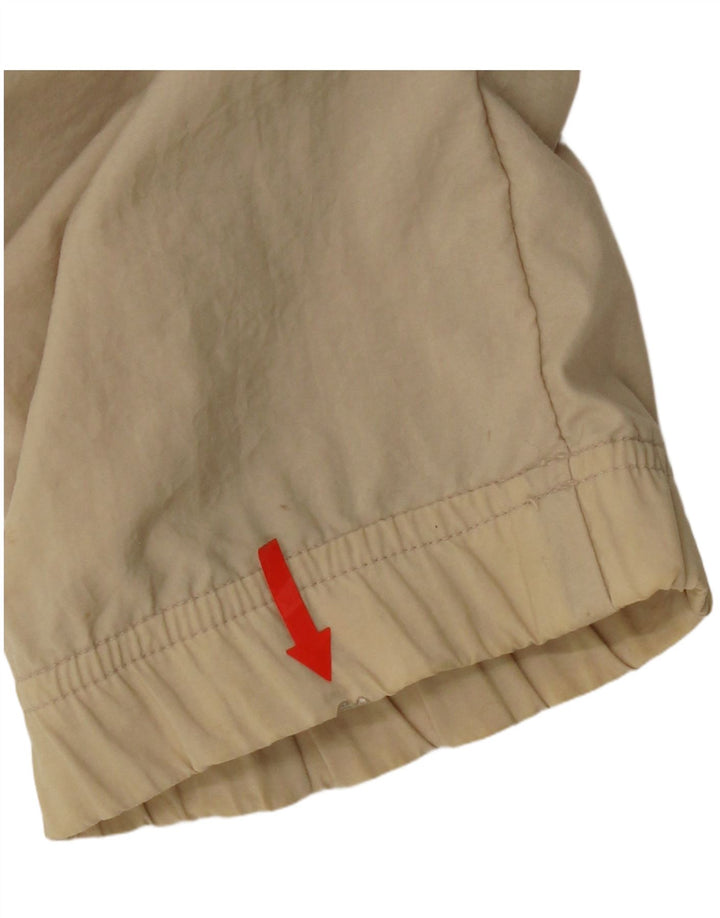 Asics Herren-Trainingsanzug-Top-Jacke, großes beiges Farbblock-Polyester