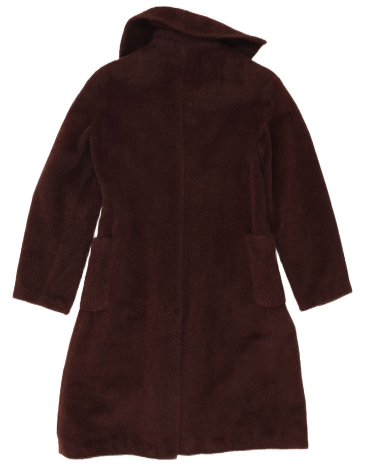 Vintage Damen Kunstfellmantel EU 40 Mittelbraun