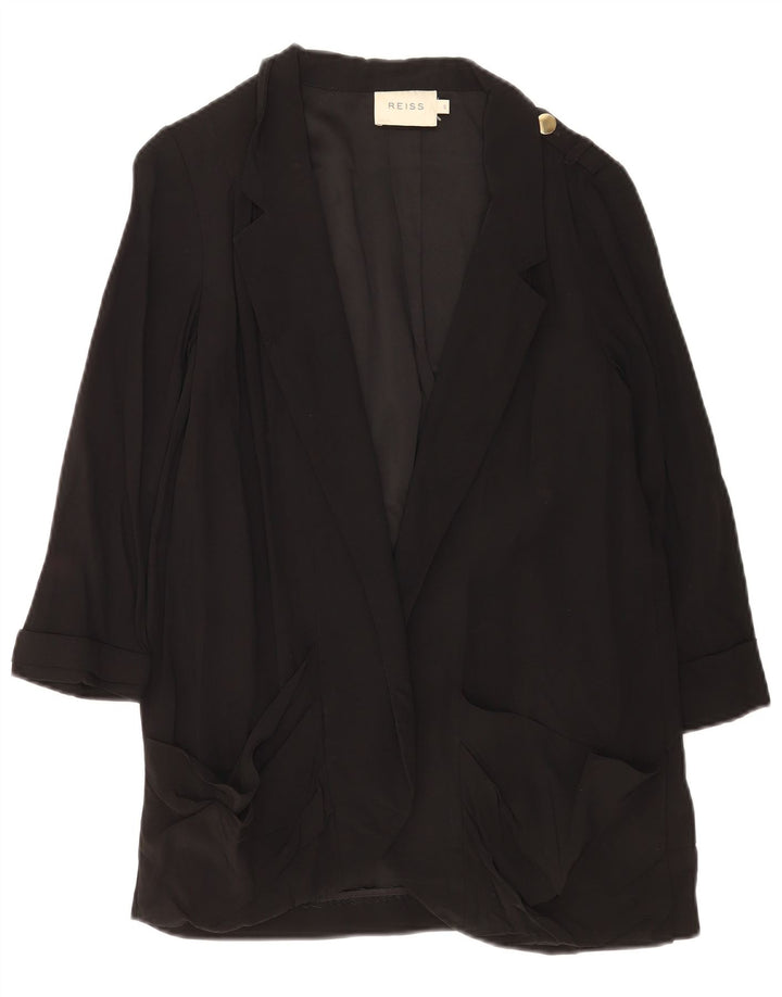 Reiss Damen-Blazer, übergroß, offen, Gr. 10, Größe S, Schwarz, Acetat
