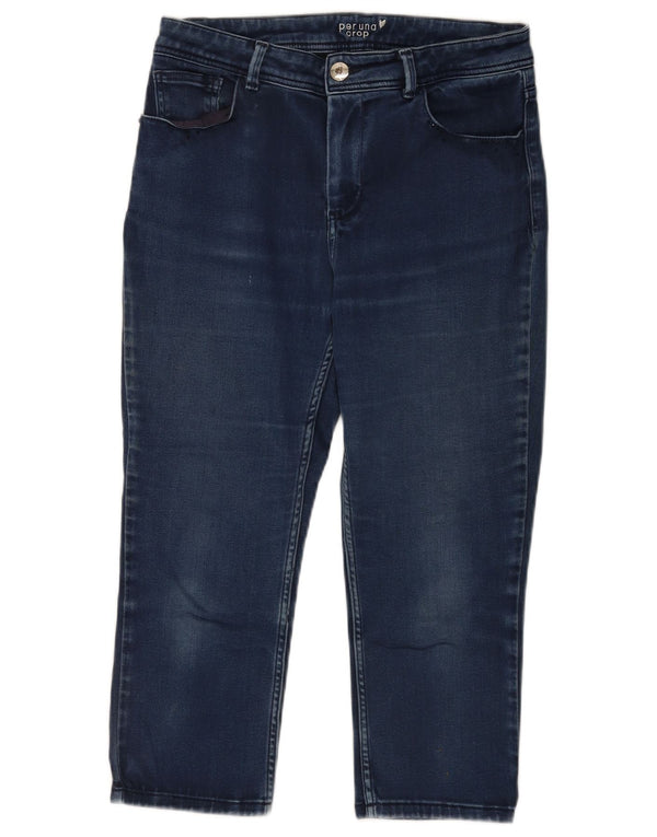 Marks & Spencer Damen Per Una ped Jeans UK 12 Medium W30 L21 Marineblau