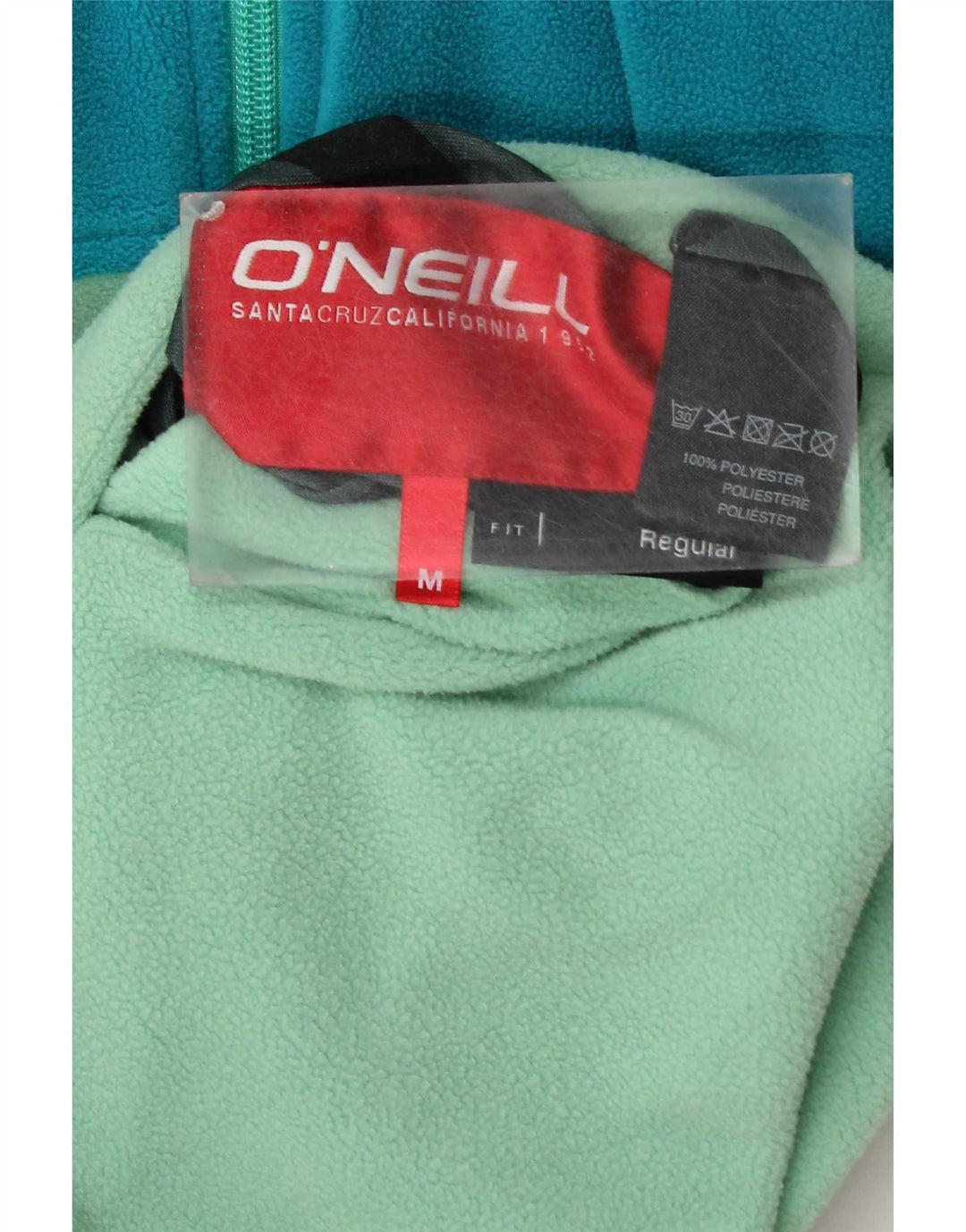 O'Neill Damen-Fleecejacke mit Kapuze, UK 12, Mittelgrün, Farbblock