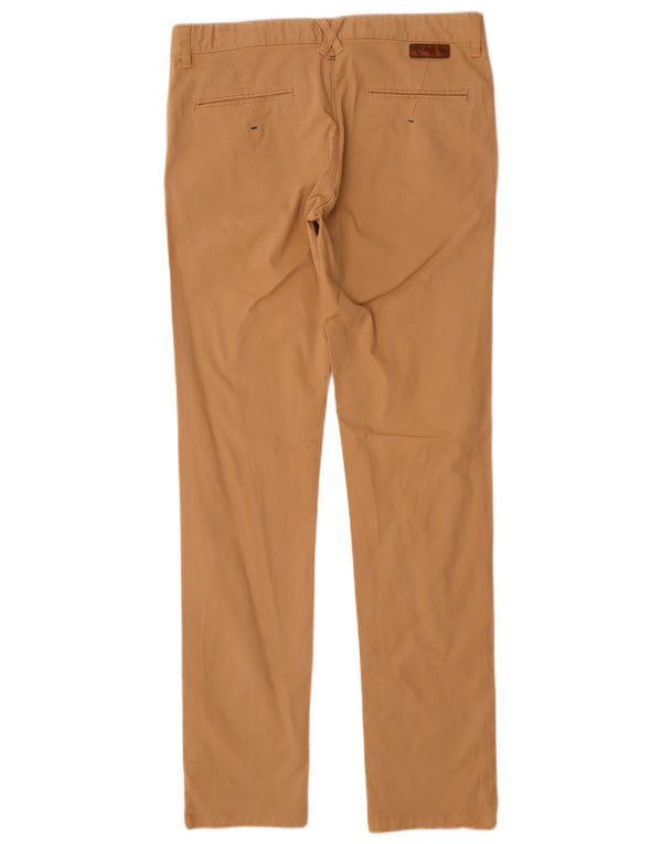 Zara Herren Slim Chino Hose EU 42 Large W32 L34 Beige