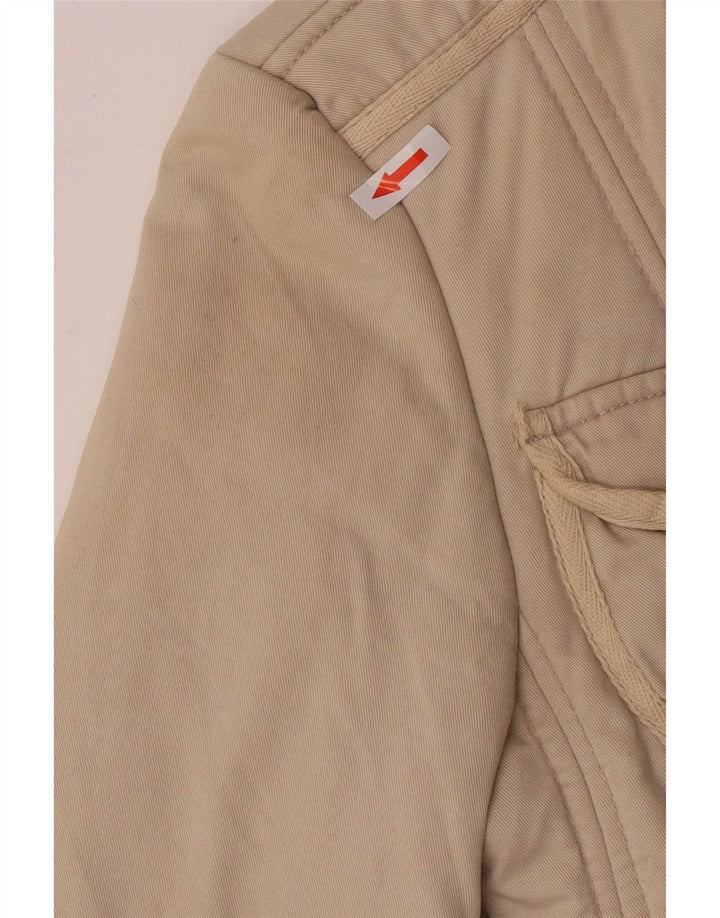 Zara Damen Wattierte Jacke UK 12 Medium Beige Cotton Classic